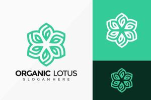 organisch lotus creatief logo-ontwerp. moderne idee logo's ontwerpen vector illustratie sjabloon