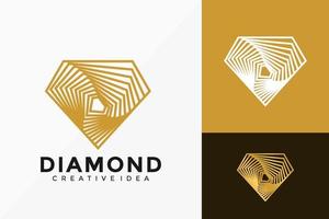 luxe diamanten juwelen logo vector ontwerp. abstract embleem, ontwerpen concept, logo's, logo element voor sjabloon.