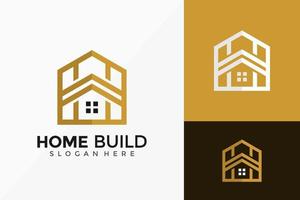 gebouw homel landgoed logo ontwerp. creatief idee logo's ontwerpen vector illustratie sjabloon