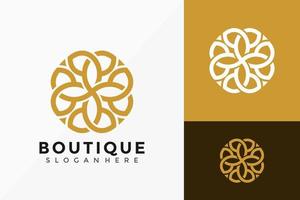 boutique bloemen logo ontwerp. moderne idee logo's ontwerpen vector illustratie sjabloon