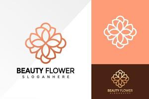 schoonheid bloem logo ontwerp, merkidentiteit bedrijfslogo's vector, modern logo, logo ontwerpen vector illustratie sjabloon