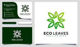 eco blad logo vector, natuur groene bladeren logo ontwerp, modern logo, logo ontwerpen vector illustratie sjabloon