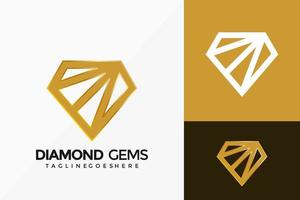 diamant edelstenen logo vector ontwerp. abstract embleem, ontwerpen concept, logo's, logo element voor sjabloon.