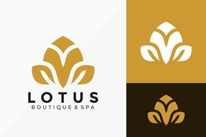 abstracte lotus meditatie pictogram vector embleemontwerp. luxe, eenvoudig, minimaal en elegant logo-ontwerpsjabloon voor vectorillustratie