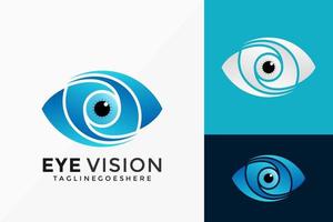 oog visie logo vector ontwerp. abstract embleem, ontwerpen concept, logo's, logo element voor sjabloon.