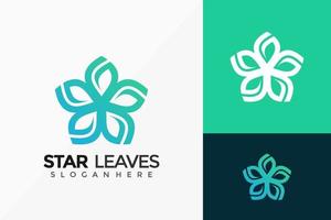 ster blad biologisch logo-ontwerp. moderne idee logo's ontwerpen vector illustratie sjabloon