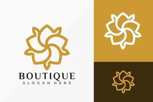 luxe ster boutique logo vector ontwerp. abstract embleem, ontwerpen concept, logo's, logo element voor sjabloon.