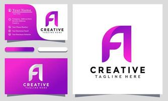 modern creatief een logo-ontwerp en sjabloon. een op een pictogram gebaseerd monogram en een letter in vector