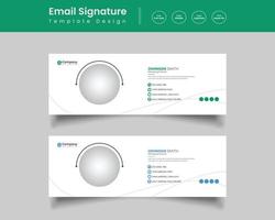 professionele moderne e-mailhandtekening of e-mailvoettekstsjabloonontwerp pro download vector