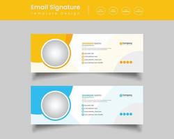 professionele moderne e-mailhandtekening of e-mailvoettekstsjabloonontwerp pro download vector