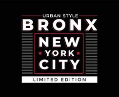 bronx new york city typografie vector t-shirt graphics