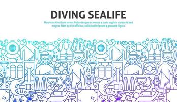 duiken sealife concept vector