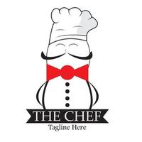 de ontwerpsjabloon voor het logo van de chef vector