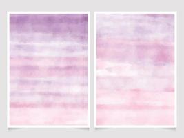 abstracte roze en paarse aquarel achtergrond voor bruiloft uitnodigingskaart 5x7 vector