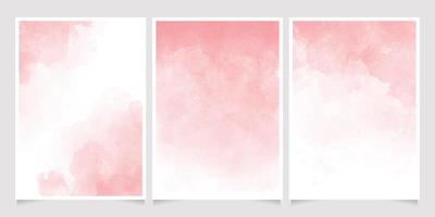 roze aquarel nat wassen splash 5x7 huwelijksuitnodiging of verjaardag wenskaart achtergrond sjabloon collectie vector