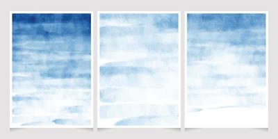 donkerblauwe aquarel splash achtergrond bruiloft uitnodigingskaart 5x7 collectie vector