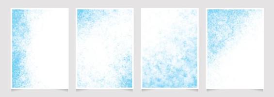 blauwe penseelstreek aquarel splash achtergrond voor bruiloft of verjaardag uitnodigingskaart 5x7 collectie vector