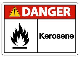 gevaar kerosine symbool teken op witte achtergrond vector