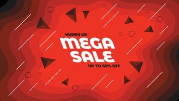 mega sale promotiebanner vector