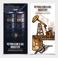 Olie-industrie verticale banners vector