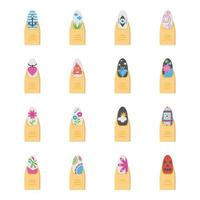 nail art ontwerpen vector