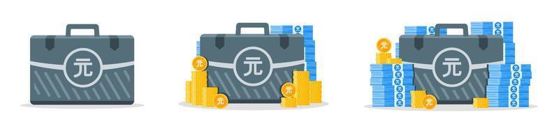 nieuwe taiwan dollar geld geval pictogrammen vector