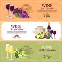 Degustation horizontale banners vector