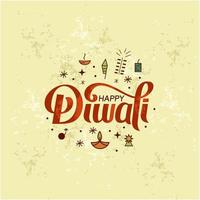 illustratie van diwali voor de viering van de typografie van het hindoeïstische gemeenschapsfestival vector