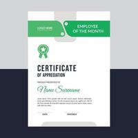 award en professionele certificaatsjabloonlay-out vector