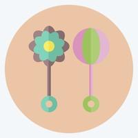 pictogram shaker speelgoed - vlakke stijl - eenvoudige illustratie vector
