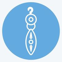 pictogram oorbellen 1 - blauwe ogen stijl - eenvoudige illustratie, goed voor afdrukken, aankondigingen, enz vector