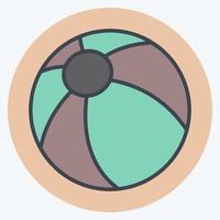 pictogram bal - kleur partner stijl - eenvoudige illustratie vector