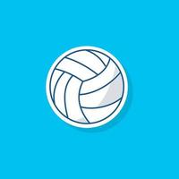 volleybal stijl sticker vectorillustratie, sportuitrusting ontwerp vector