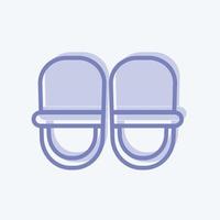 pictogram babyslofjes - tweekleurige stijl - eenvoudige illustratie vector