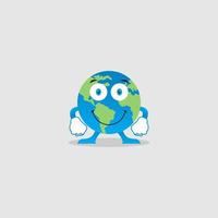 illustratie vectorafbeelding van happy earth karakter. perfect om te gebruiken voor campagnes over Earth Day en Earth Conservation-programma's vector