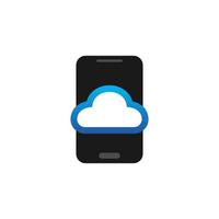 illustratie vectorafbeelding van cloud mobiel. perfect te gebruiken voor technologiebedrijf vector