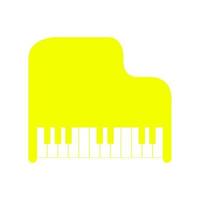 piano op witte achtergrond vector