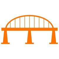 brug op witte achtergrond vector