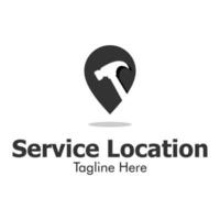 illustratie vectorafbeelding van service locatie logo. perfect te gebruiken voor servicecentrum vector