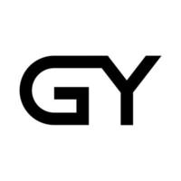 illustratie vectorafbeelding van moderne gy brief logo. perfect te gebruiken voor technologiebedrijf vector