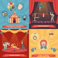 Circus Show 2x2 Design Concept vector