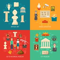 museum 2x2 ontwerpconcept vector