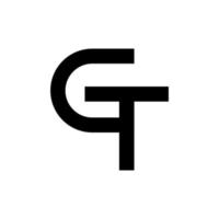 illustratie vectorafbeelding van moderne gt letter logo. perfect te gebruiken voor technologiebedrijf vector