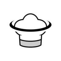 illustratie vectorafbeelding van chef-kok hoed logo. perfect te gebruiken voor technologiebedrijf vector