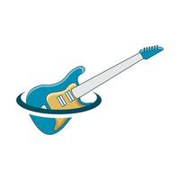 illustratie vectorafbeelding van gitaar winkel logo. perfect om te gebruiken voor een muziekbedrijf vector