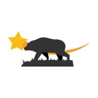 illustratie vectorafbeelding van ster grizzly beer logo. perfect te gebruiken voor technologiebedrijf vector