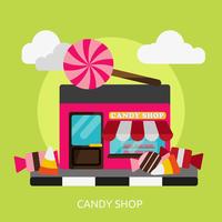 Candy Shop Conceptueel illustratieontwerp vector