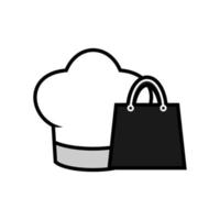 illustratie vectorafbeelding van chef-kok winkel logo. perfect te gebruiken voor voedingsbedrijf vector