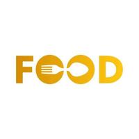 illustratie vectorafbeelding van voedsel typografie logo. perfect te gebruiken voor voedingsbedrijf vector