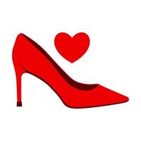 illustratie vectorafbeelding van hoge hakken liefde logo. perfect om te gebruiken voor een modebedrijf! vector